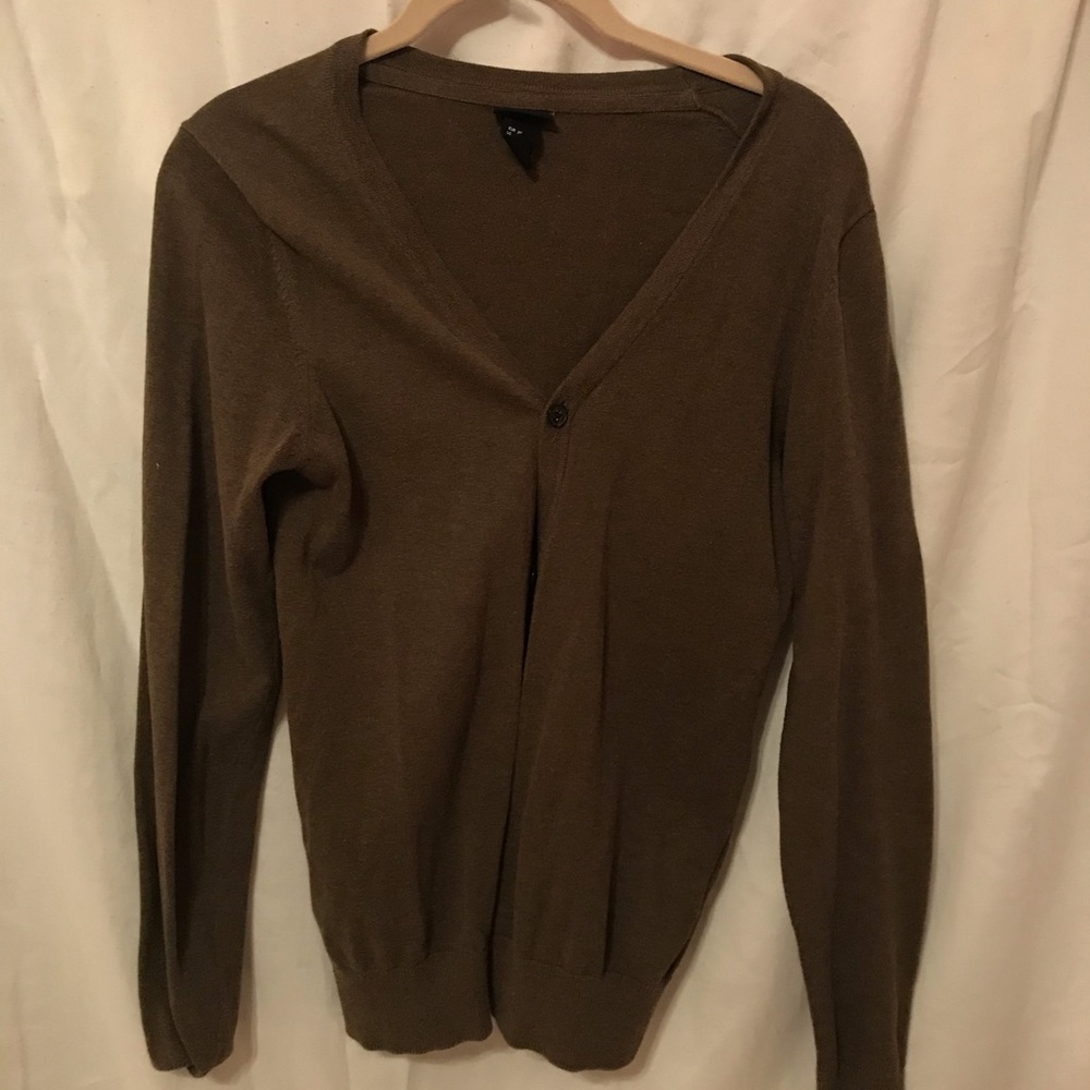 Olive green cardigan